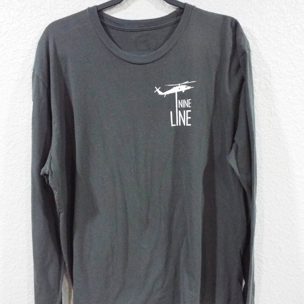 Nine Line Long Sleeve Charcoal Gray T Shirt "Keep Calm and Beer Me" Size XXL